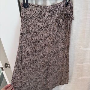 Leopard Print Midi Skirt